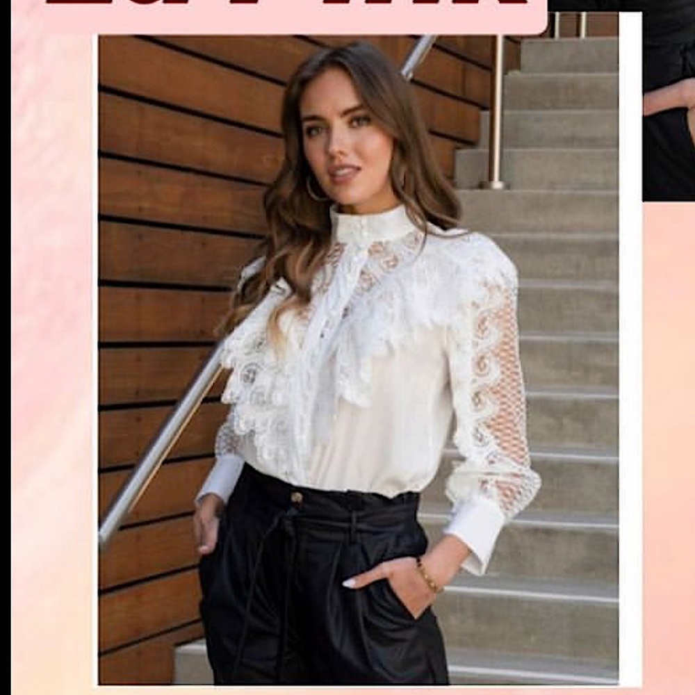White button down blouse